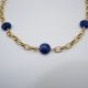 Collar bañado en oro y piedras lapislázuli