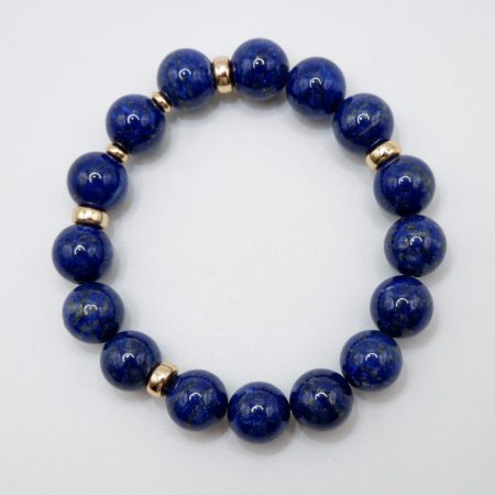 Pulsera con piedra natural lapislázuli