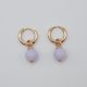 Pendientes criolla piedra natural calcedonia