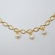Pulsera bañada en oro 18k perlas naturales