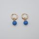 Pendientes criolla piedra natural ágata azul