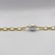 Pulsera bañada en oro 18k perla majorica barroca